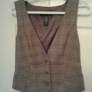 Brown striped vest